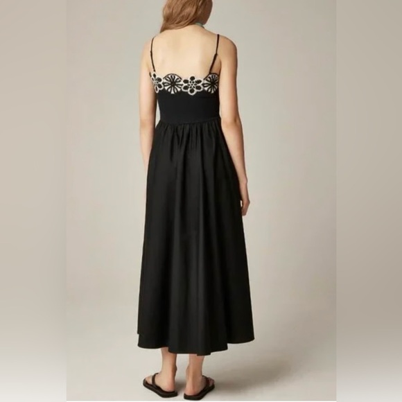 J. Crew Black crochet Mixy Dress with White Floral Detail - Picture 2 of 8